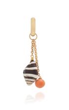 Haute Victoire 18k Gold Coral And Shell Earring