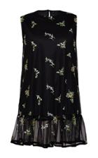 Rahul Mishra Bouquet Sleeveless Mesh Embroidered Top