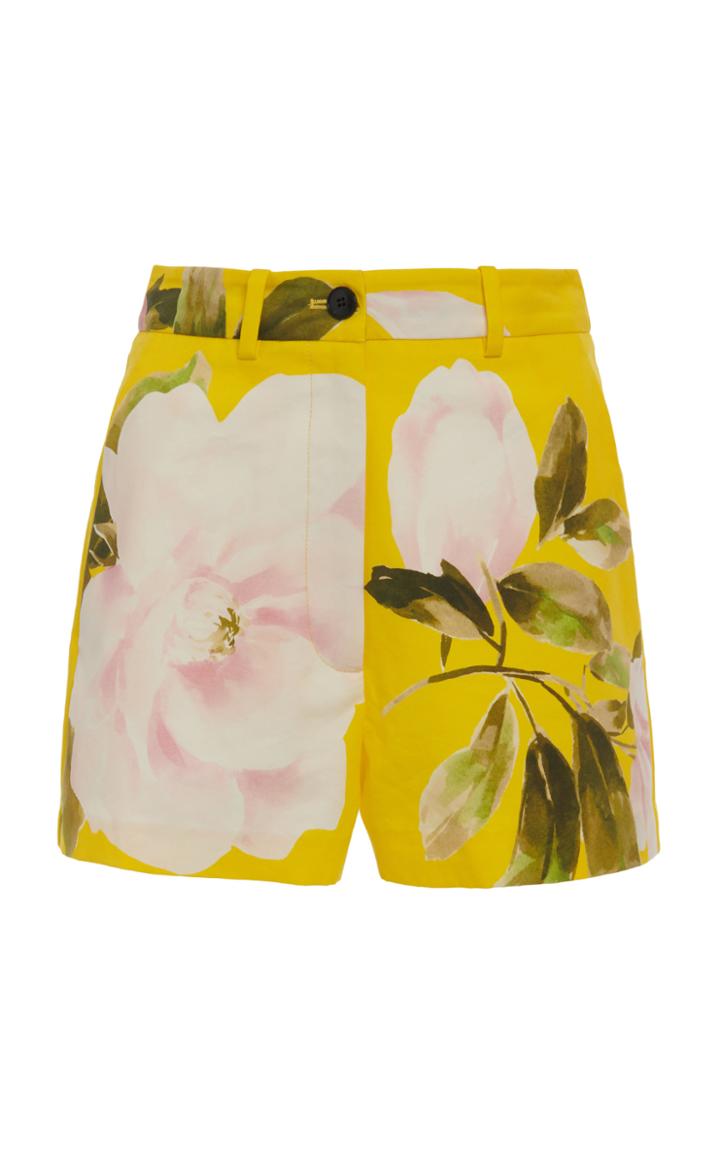 Moda Operandi Valentino Floral Cotton-blend Shorts