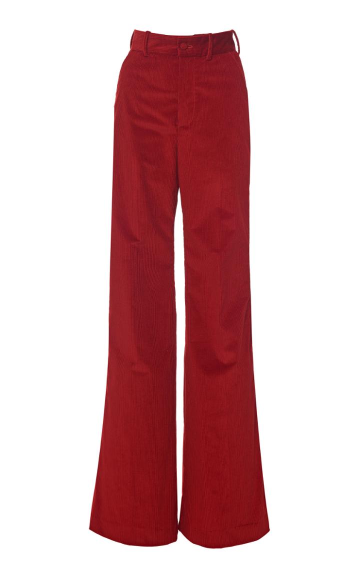 Dundas Embellished Wide-leg Corduroy Pant
