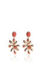 Oscar De La Renta Coral Sea Tangle C Earring