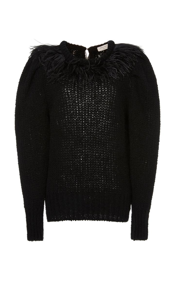 Philosophy Di Lorenzo Serafini Frise Yarn Wool-blend Knit Sweater