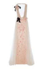Marchesa Floral Embroidered Gown