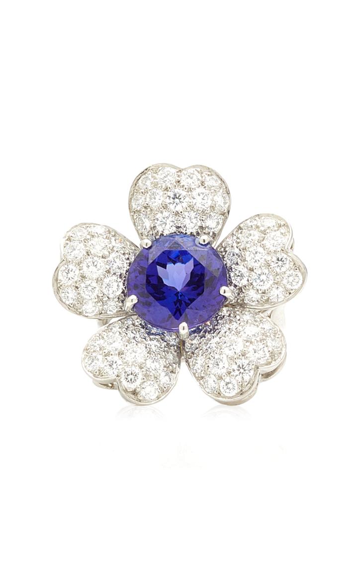 Moda Operandi Oscar Heyman Tanzanite Flower Ring