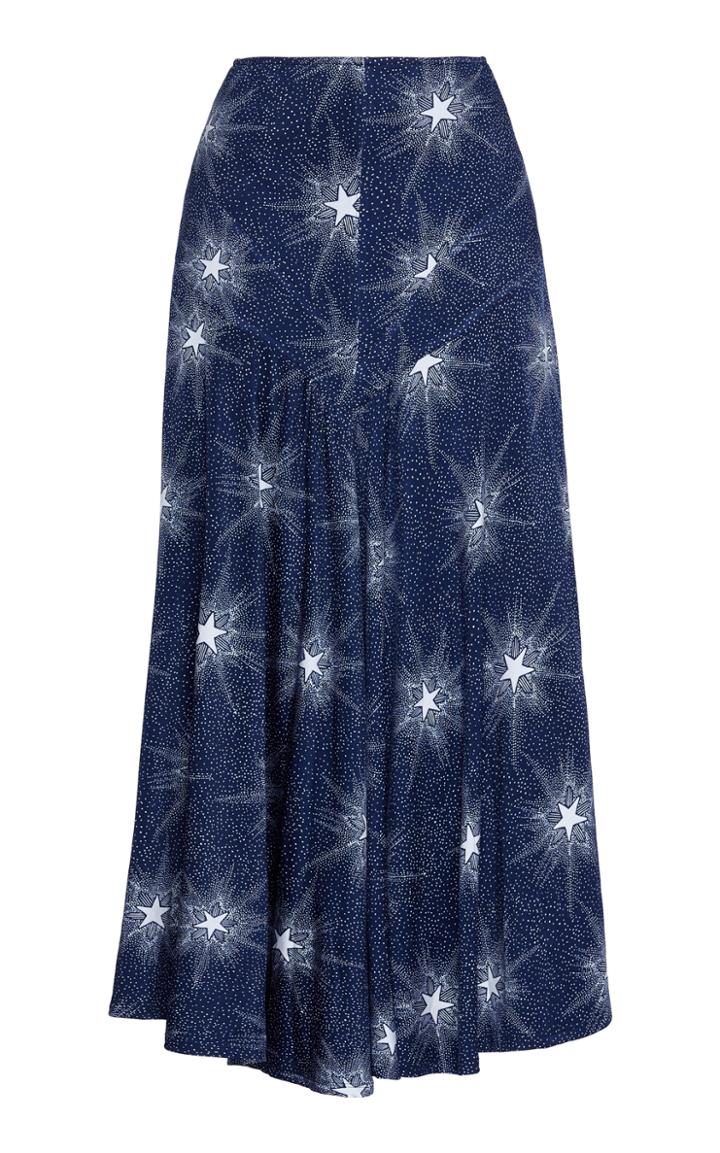 Paco Rabanne Printed Georgette Midi Dress