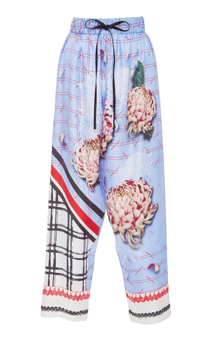 Vionnet Printed Drawstring Trousers