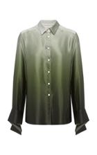 Christopher Esber Flared Cuff Silk-satin Shirt Size: 6