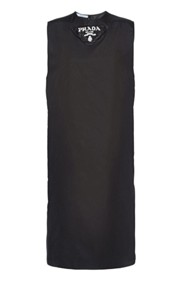 Moda Operandi Prada Gabardine Logo Sheath Dress