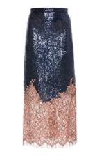 Costarellos Cordone Lace Embellished Skirt