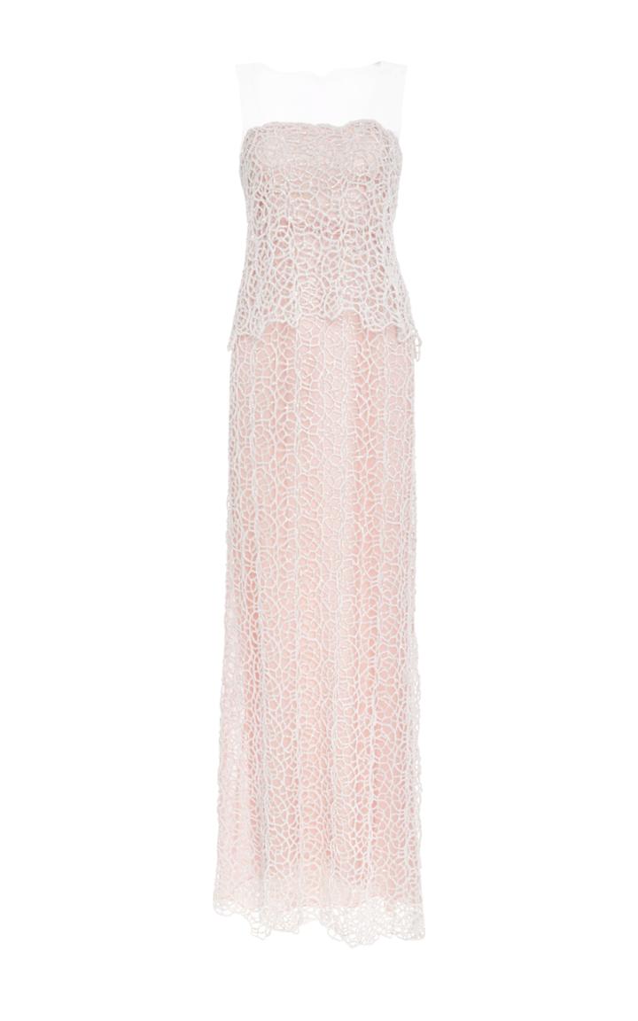 Rodarte Guipure Lace Strapless Gown