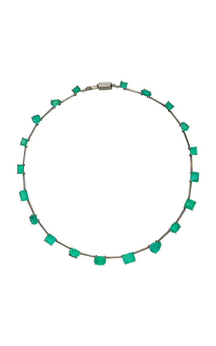 Nina Runsdorf M'o Exclusive One-of-a-kind Emerald Mixshape Necklace