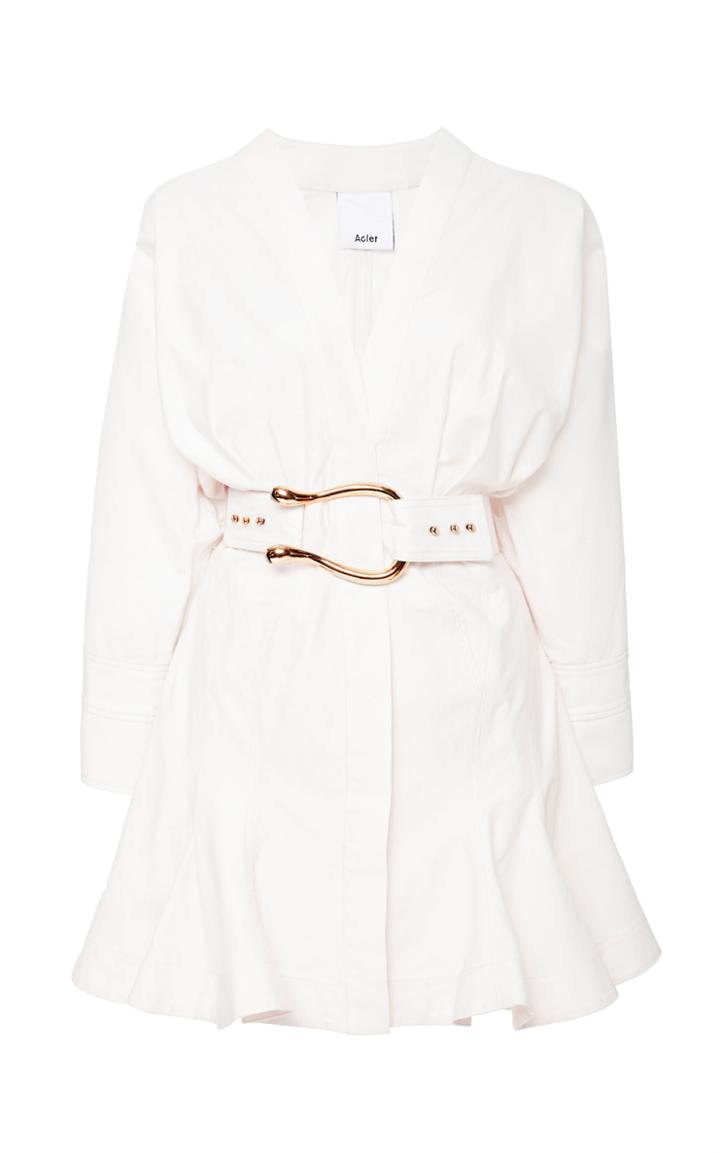 Acler Bastor Belted Cotton Mini Dress