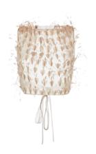 Alberta Ferretti Organdy Feather Top