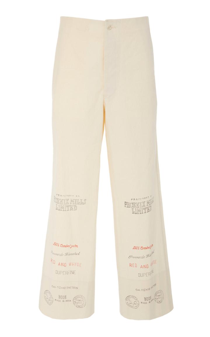 Bode Mill Print Cotton Trouser