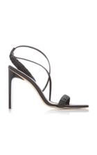 Cult Gaia Abella Ruched Leather Sandals