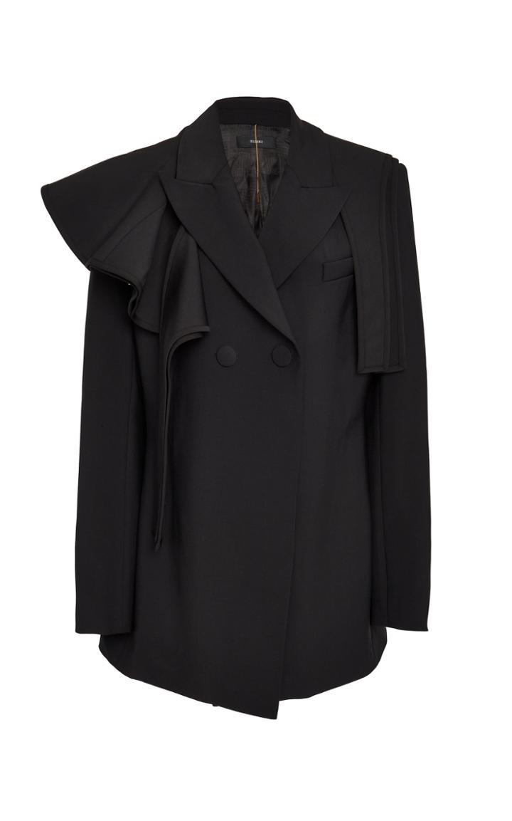 Ellery Schoolyard Draped Wool Blazer
