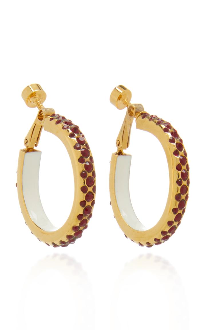 Marni Silver-tone Crystal Hoop Earrings