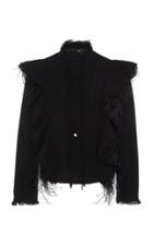 Moda Operandi Alberta Ferretti Feathered Tweed Jacket