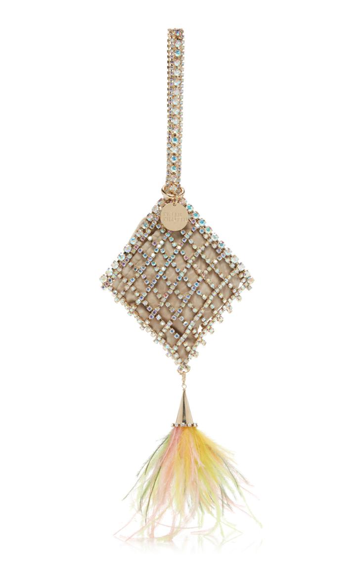 Rosantica Dahlia Feather Accented Crystal Bag