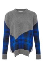 Thakoon Addition Cashmere And Wool Blend Plaid Combo Sweater