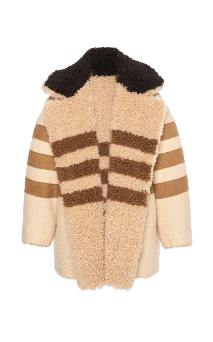 Moda Operandi Philosophy Di Lorenzo Serafini Striped Faux Fur Coat