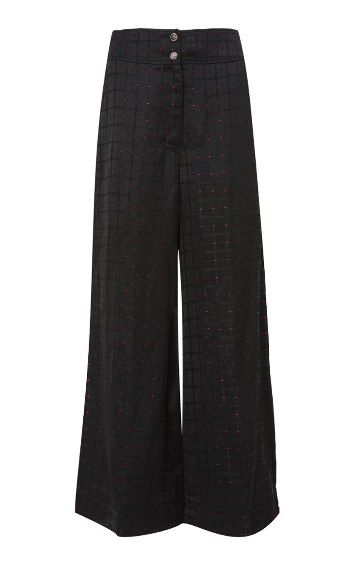Temperley London Warrior Wide-leg Satin Trousers