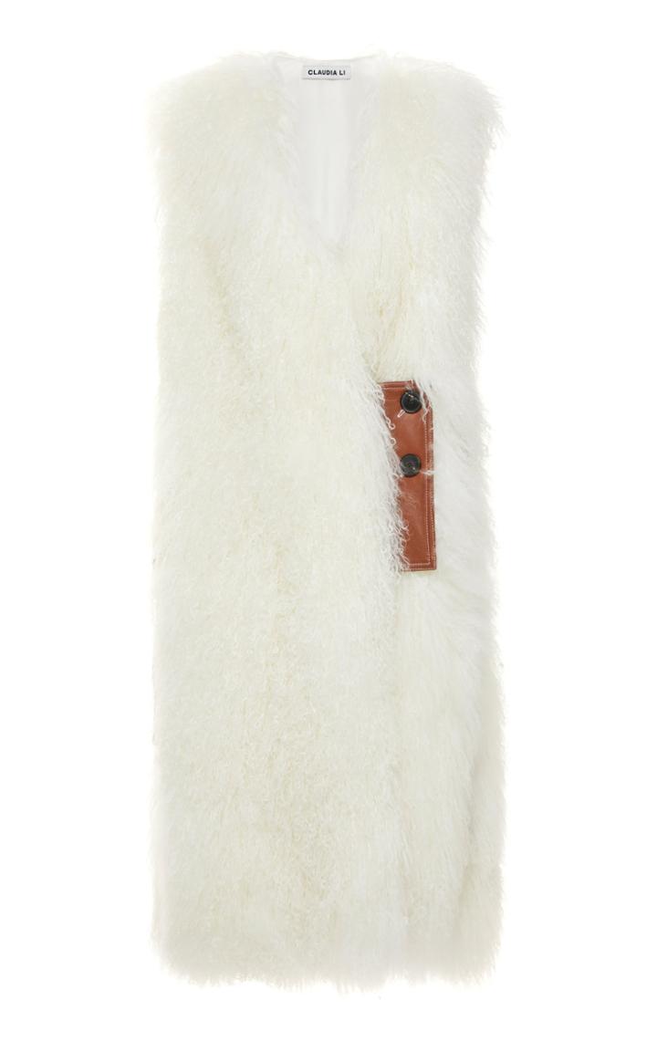 Claudia Li Mongolian Shearling Vest