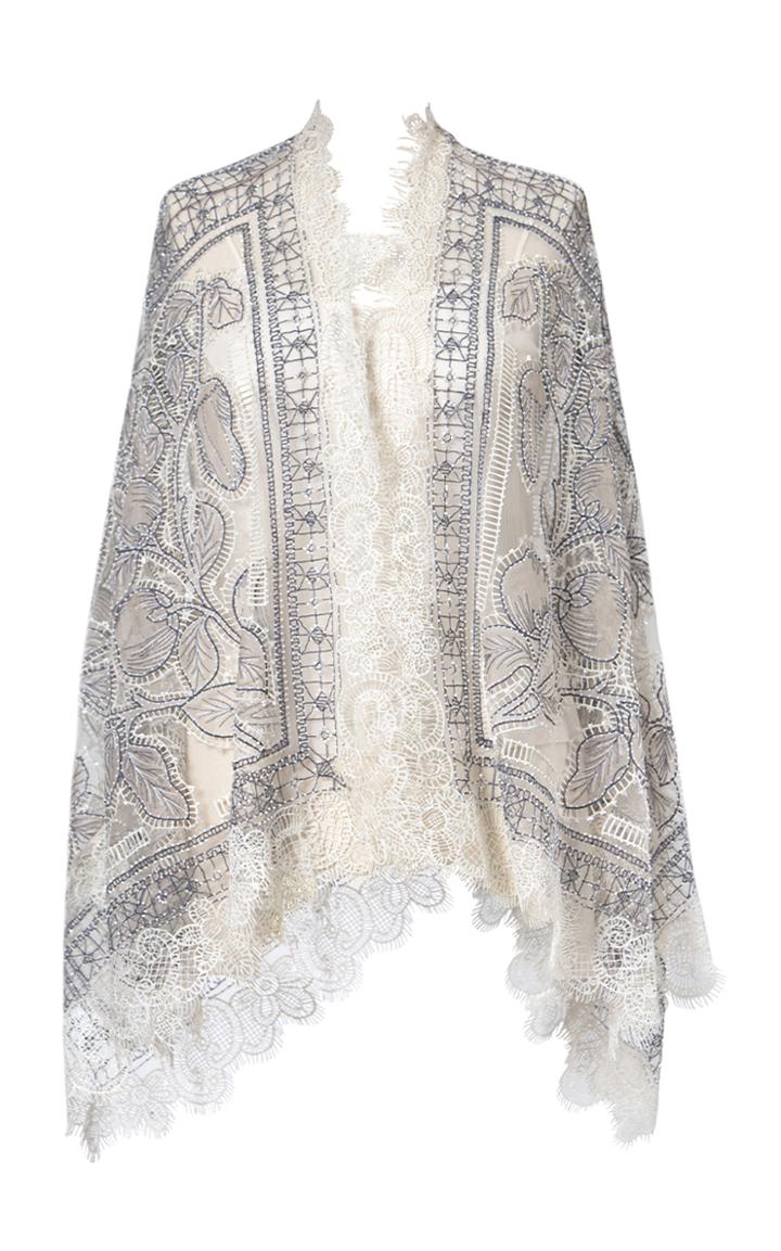 Moda Operandi Biyan Swandita Embroidered Tulle Cape