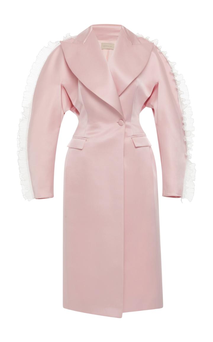 Christopher Kane Satin Double Breasted Coat