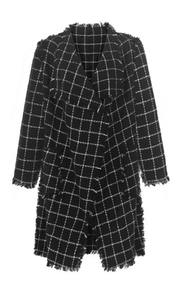 Moda Operandi Nevenka She Is Love Black White Check Coat