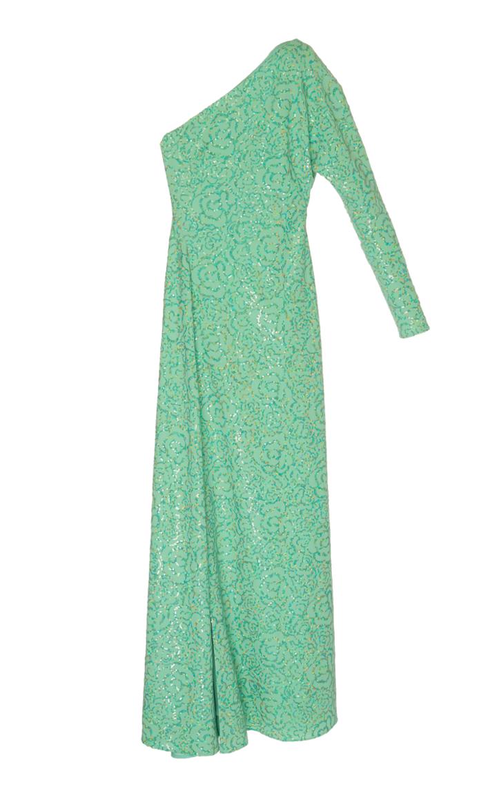 Alessandra Rich One Shouldered Sequin Gown