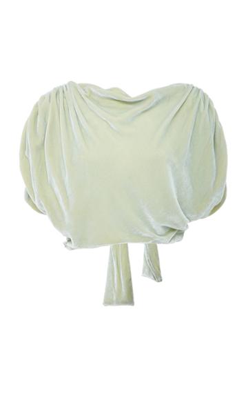 Breelayne Fortuna Velvet Knotted Crop Top