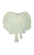 Breelayne Fortuna Velvet Knotted Crop Top