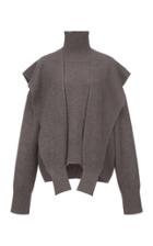 Le17 Septembre Draped Merino Wool Turtleneck Sweater