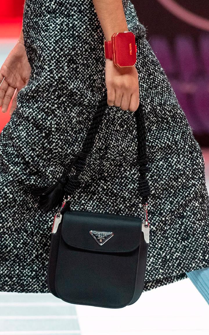 Moda Operandi Prada Small Nylon And Leather Shoulder Bag
