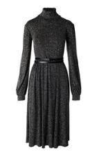 Anouki Black & Sparkly Silver Turtleneck Dress
