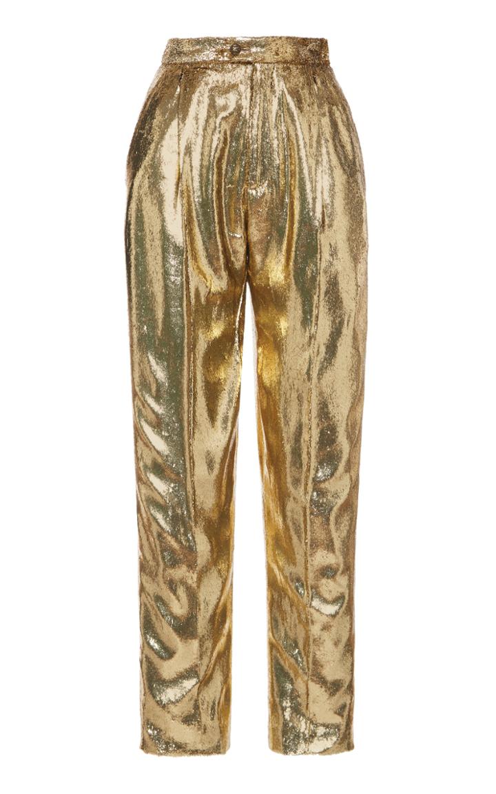Moda Operandi Etro High-rise Tapered Metallic Pants