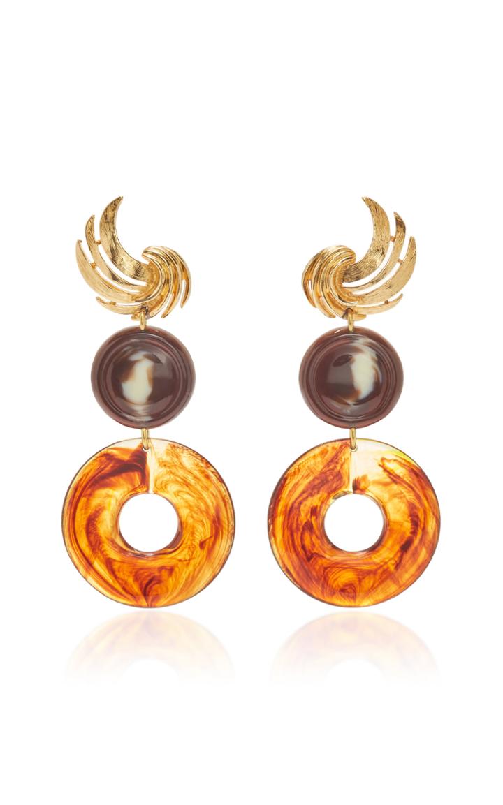 Lulu Frost One-of-a-kind Faux Tortoise Disc Earring