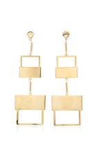 Marina Moscone Double Square Cutaway Earrings