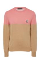 Alexander Mcqueen Colorblocked Skull-embroidered Wool Sweater