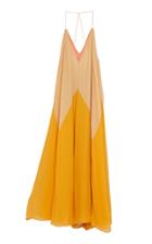 Moda Operandi Dorothee Schumacher Summer Heat Colorblock Silk Maxi Halter Dress