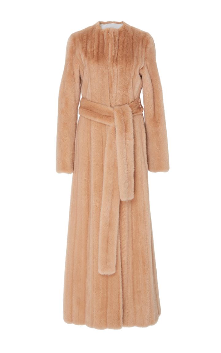 Brock Collection Freda Fur Long Mink Coat