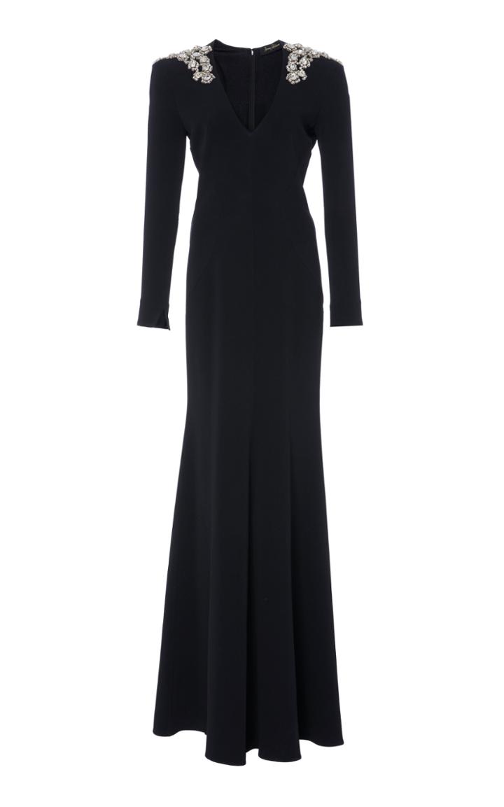Jenny Packham Calypso Embellished Long Sleeve Dress
