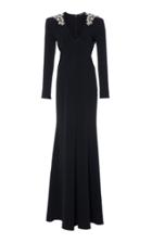 Jenny Packham Calypso Embellished Long Sleeve Dress