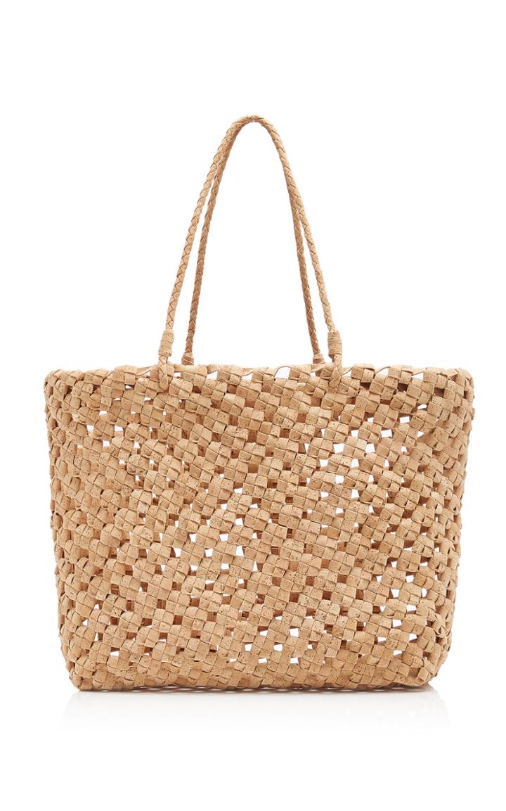 Moda Operandi Carolina Santo Domingo Small Braided Cork Tote