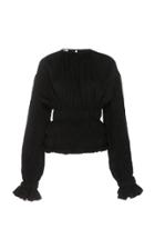 Lemaire Silk-blend Long Sleeve Crew Smock Top