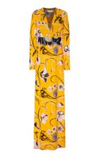 Emilio Pucci Belted Printed Crepe Maxi Dress