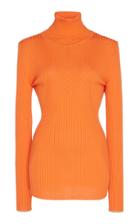Victoria Beckham Merino Wool Slim Fit Rib Knit Sweater Size: 2