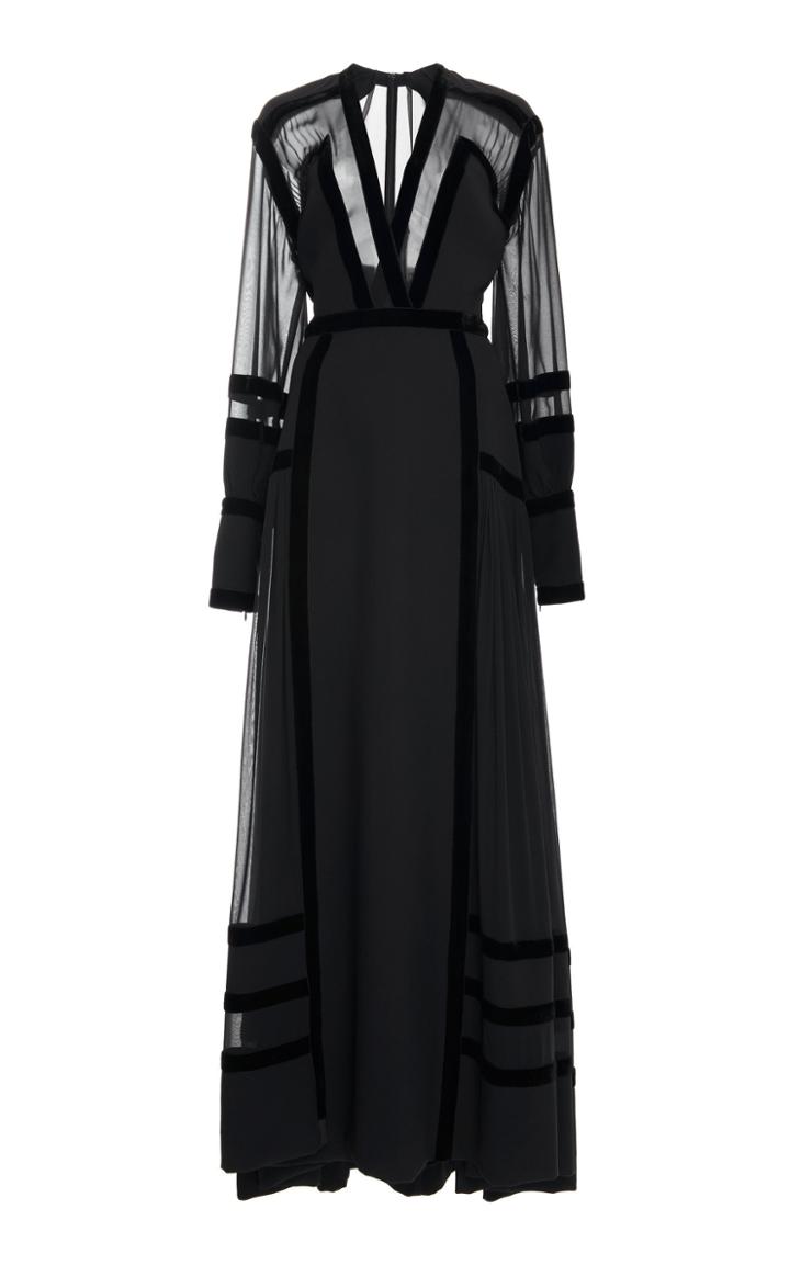 Elie Saab Balloon Sleeve Maxi Dress