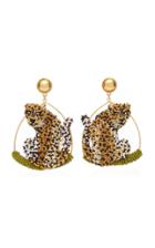 Mignonne Gavigan Leopard Swing 18k Gold-plated Drop Earrings